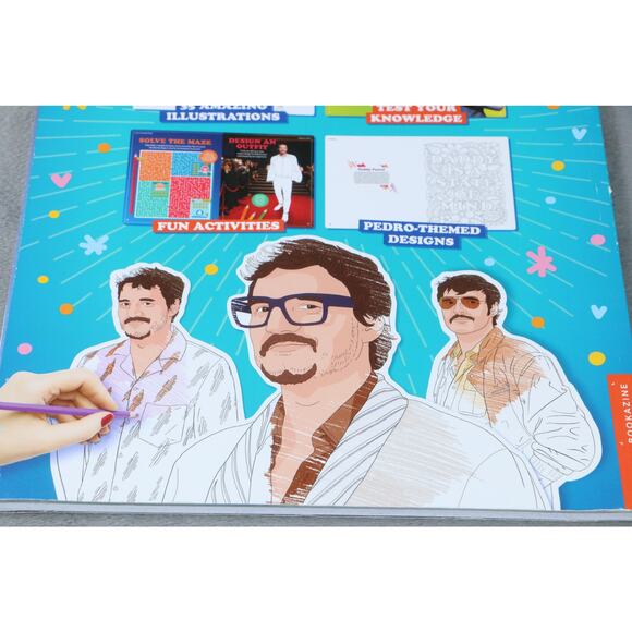 Pedro Pascal Colouring & Activity Book 2024 Illustrations Fun Puzzles & Quizzes - Picture 5 of 10